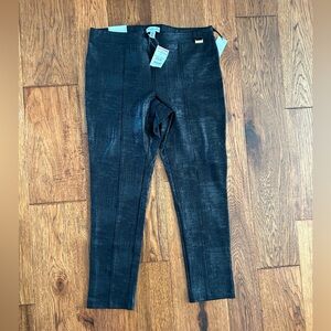 NWT Calvin Klein Madison Patterned Women's Pants - Black Jet - Size Large